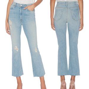 Mother The Hustler Ankle Fray Written in the Sand Light Wash Jeans Women's Sz 24